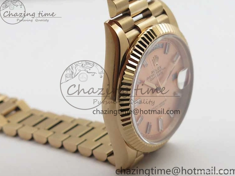 Good Copy Rolex Watches RG Popular RG Bracelet T on New 228239 BP Dial 2834 Markers Version 40mm RG Day-Date President Dial 904 A Crystal 0111